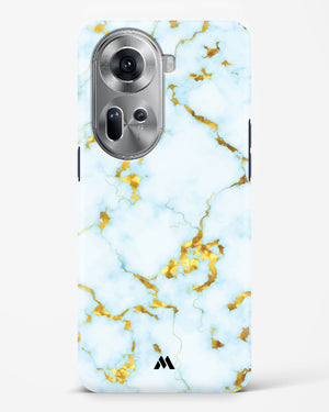 White Gold Marble Hard Case Phone Cover (Oppo)