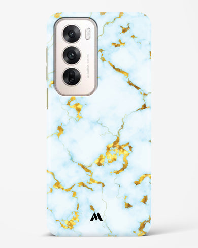 White Gold Marble Hard Case Phone Cover (Oppo)