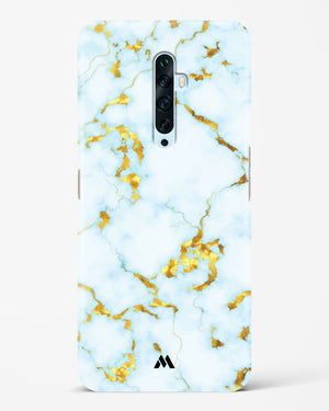 White Gold Marble Hard Case Phone Cover-(Oppo)