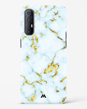 White Gold Marble Hard Case Phone Cover-(Oppo)