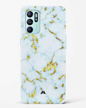 White Gold Marble Hard Case Phone Cover-(Oppo)