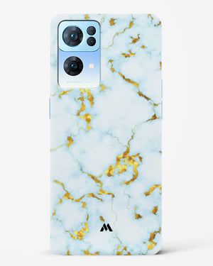 White Gold Marble Hard Case Phone Cover (Oppo)