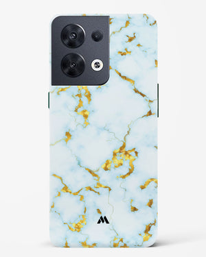 White Gold Marble Hard Case Phone Cover (Oppo)