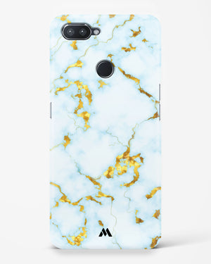 White Gold Marble Hard Case Phone Cover-(Realme)