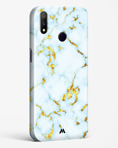 White Gold Marble Hard Case Phone Cover-(Realme)