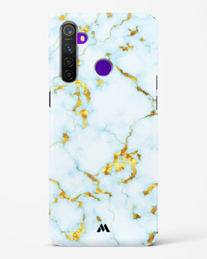 White Gold Marble Hard Case Phone Cover (Realme)