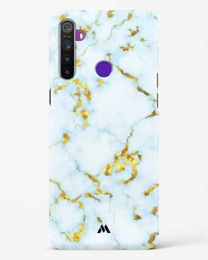 White Gold Marble Hard Case Phone Cover-(Realme)