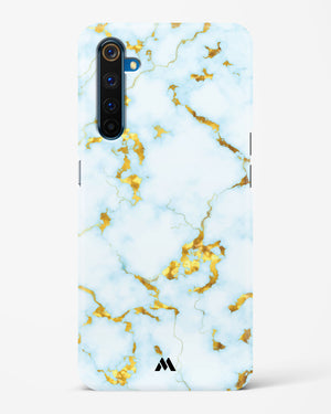 White Gold Marble Hard Case Phone Cover-(Realme)