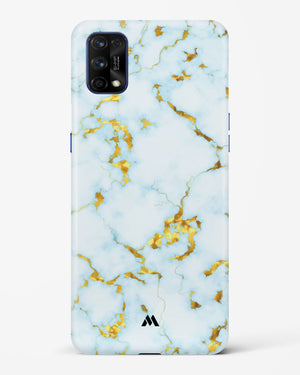 White Gold Marble Hard Case Phone Cover-(Realme)