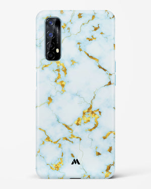 White Gold Marble Hard Case Phone Cover-(Realme)