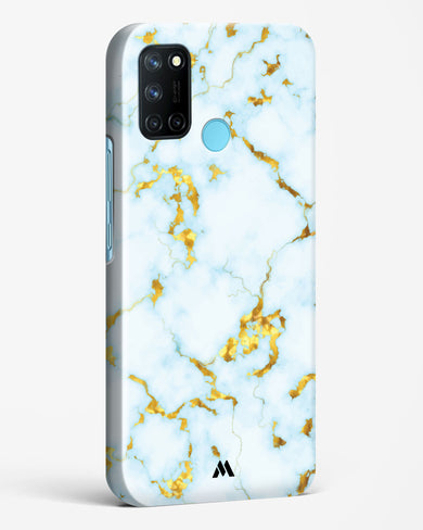 White Gold Marble Hard Case Phone Cover-(Realme)