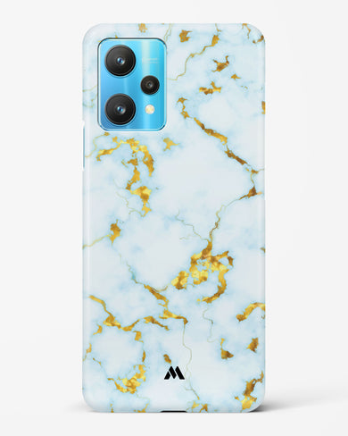 White Gold Marble Hard Case Phone Cover (Realme)