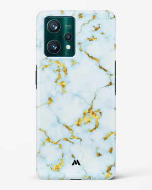 White Gold Marble Hard Case Phone Cover-(Realme)