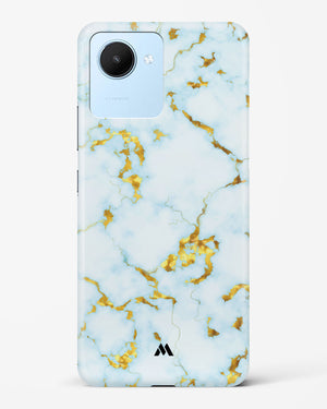 White Gold Marble Hard Case Phone Cover-(Realme)