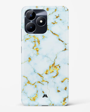 White Gold Marble Hard Case Phone Cover (Realme)