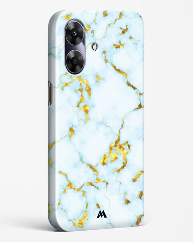 White Gold Marble Hard Case Phone Cover (Realme)