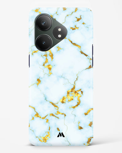 White Gold Marble Hard Case Phone Cover (Realme)