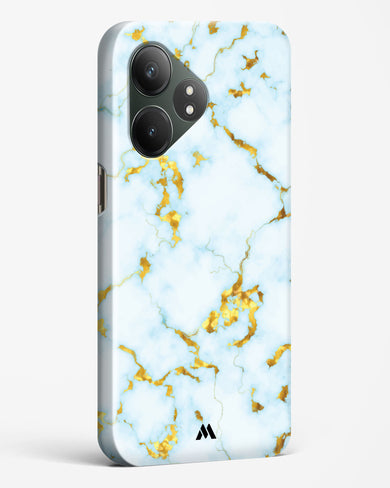 White Gold Marble Hard Case Phone Cover (Realme)