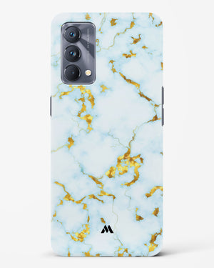 White Gold Marble Hard Case Phone Cover-(Realme)