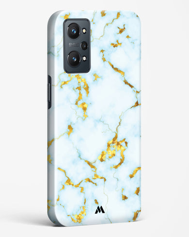 White Gold Marble Hard Case Phone Cover (Realme)