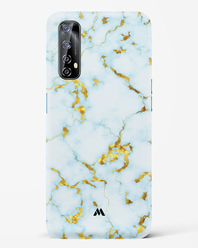 White Gold Marble Hard Case Phone Cover-(Realme)