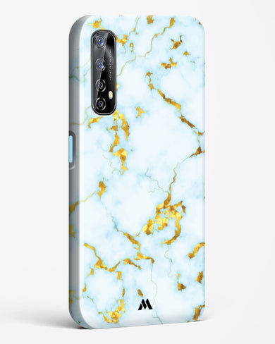 White Gold Marble Hard Case Phone Cover-(Realme)