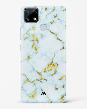 White Gold Marble Hard Case Phone Cover-(Realme)