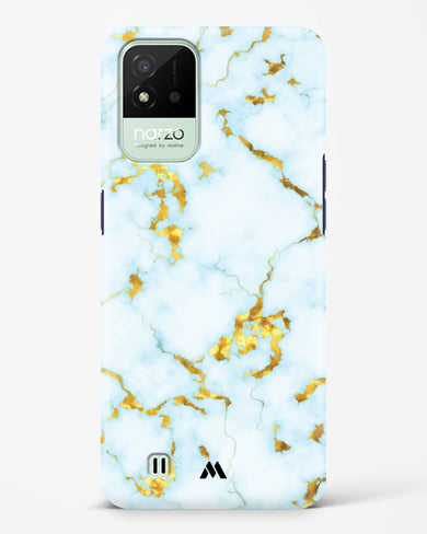 White Gold Marble Hard Case Phone Cover (Realme)