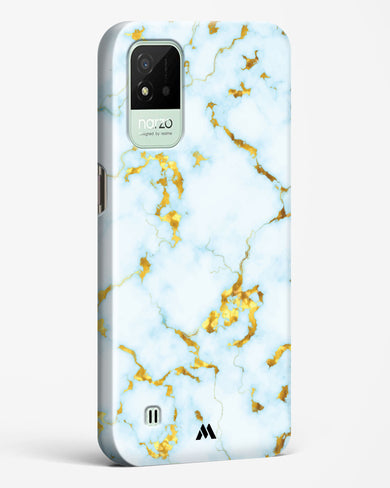 White Gold Marble Hard Case Phone Cover (Realme)
