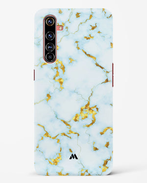 White Gold Marble Hard Case Phone Cover-(Realme)