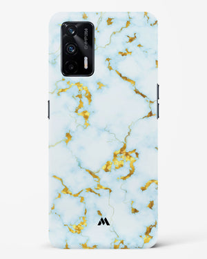 White Gold Marble Hard Case Phone Cover (Realme)