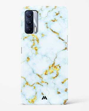 White Gold Marble Hard Case Phone Cover-(Realme)