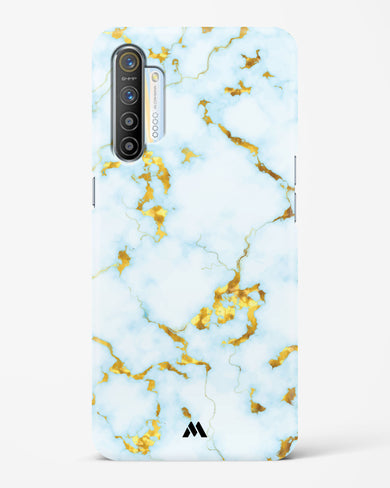 White Gold Marble Hard Case Phone Cover-(Realme)