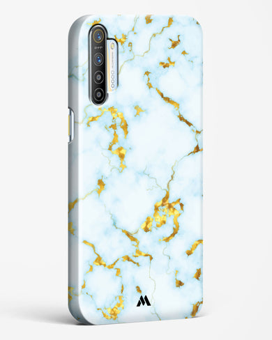 White Gold Marble Hard Case Phone Cover-(Realme)