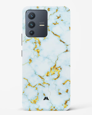 White Gold Marble Hard Case Phone Cover-(Vivo)