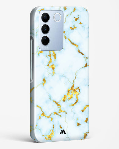 White Gold Marble Hard Case Phone Cover-(Vivo)