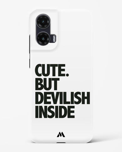 Cute But Devilish Inside Hard Case Phone Cover (Motorola)