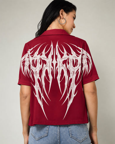 Crimson Flame | Women Summer Shirt