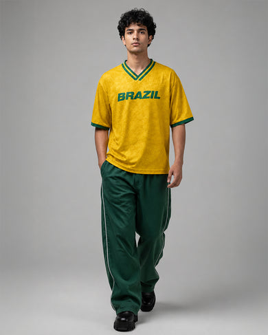 Brazil Jersey | V-Neck Oversized T-Shirt