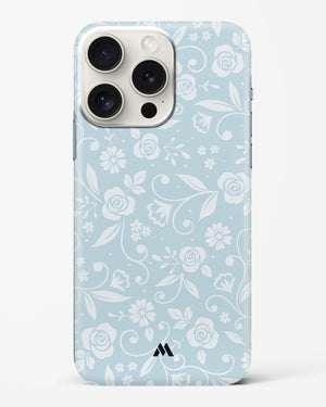 Floral Blue Zephyrs Hard Case iPhone 15 Pro