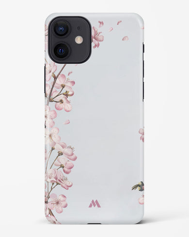 Pastel Flowers on Marble Hard Case Phone Cover-(Apple)