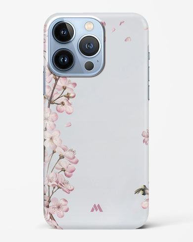 Pastel Flowers on Marble Hard Case Phone Cover-(Apple)