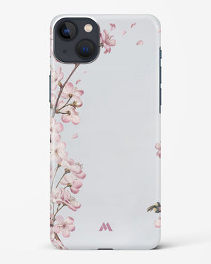 Pastel Flowers on Marble Hard Case iPhone 14