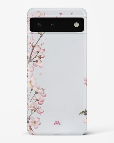 Pastel Flowers on Marble Hard Case Phone Cover-(Google)