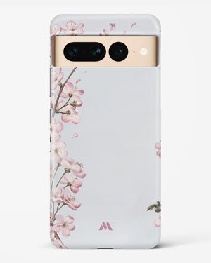 Pastel Flowers on Marble Hard Case Phone Cover-(Google)