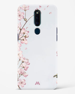 Pastel Flowers on Marble Hard Case Phone Cover-(Oppo)