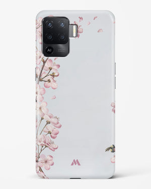 Pastel Flowers on Marble Hard Case Phone Cover-(Oppo)