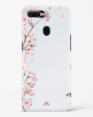 Pastel Flowers on Marble Hard Case Phone Cover-(Oppo)