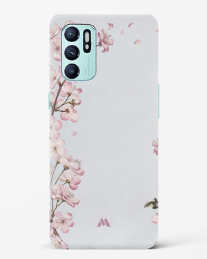 Pastel Flowers on Marble Hard Case Phone Cover-(Oppo)