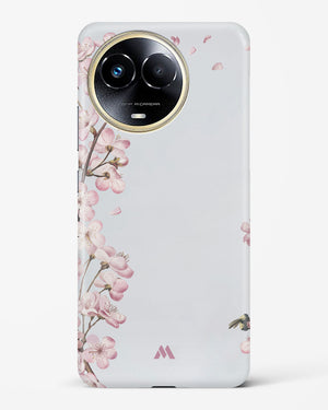 Pastel Flowers on Marble Hard Case Phone Cover-(Realme)